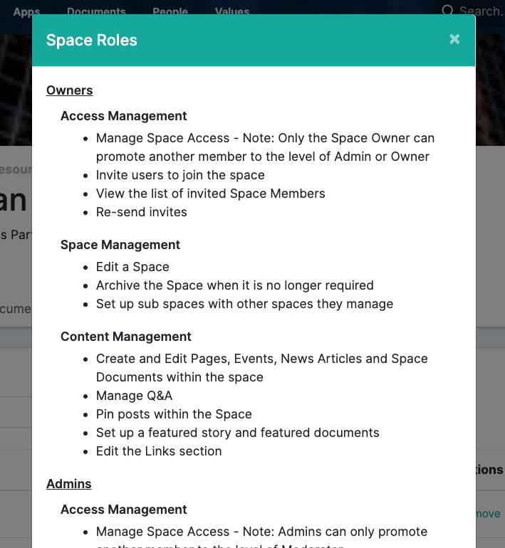 Managing Space