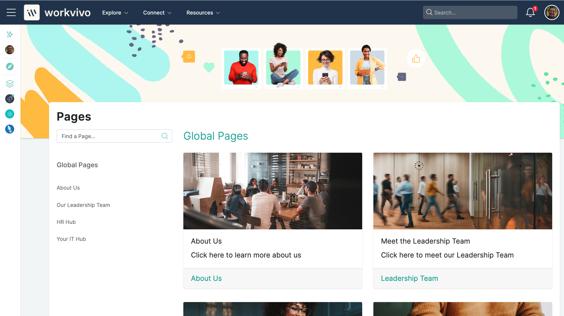 Global Pages – Workvivo Help Center & Customer Support