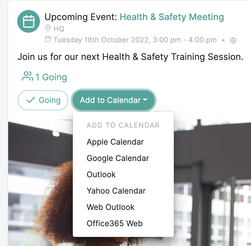 Adding Events to Calendar Workvivo Help Center